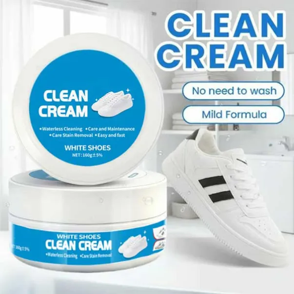 Κρέμα καθαρισμού λευκών παπουτσιών χωρίς πλύσιμο